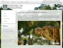 Tablet Screenshot of cemiteriocongonhas.com.br